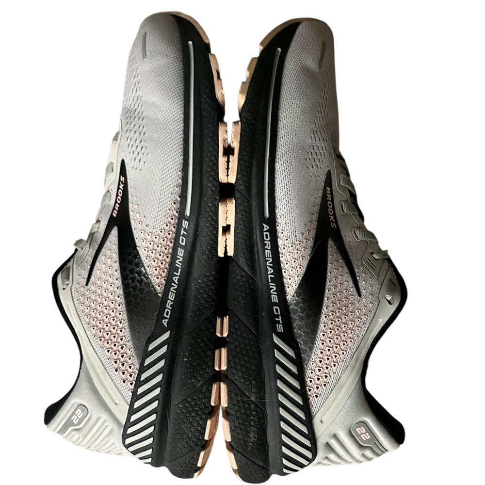 Brooks Adrenaline GTS 22 Women Gray Rose Black Running Sneakers Size 10.5 W - Picture 10 of 14
